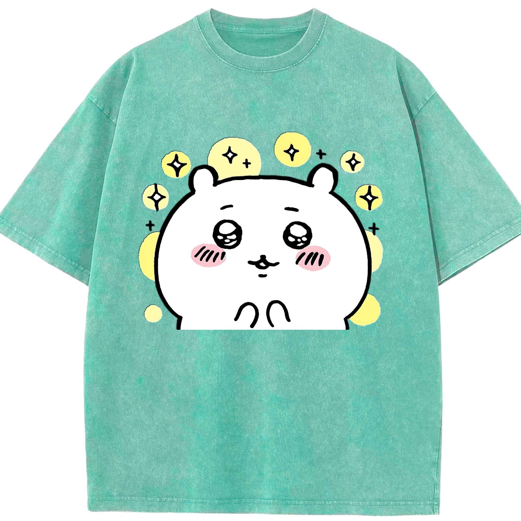 （画像用） ちいかわ ちいかわ Chii-kawa chiikawa 綿100% ヴィンテージ風 半袖Tシャツ（フロントプリント）
